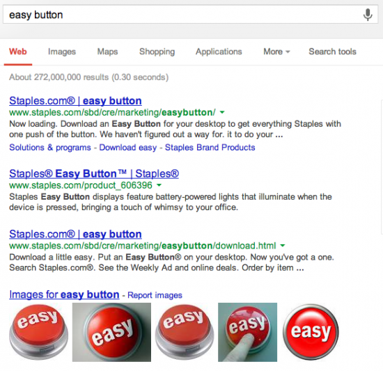 search results for easy button